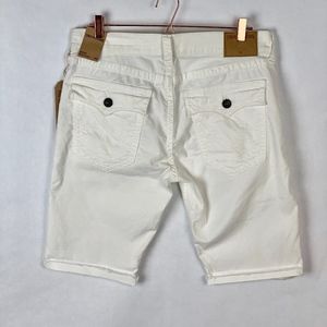 True Religion Mens Relaxed Straight White Shorts